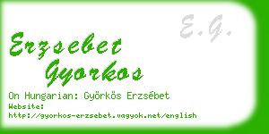 erzsebet gyorkos business card
